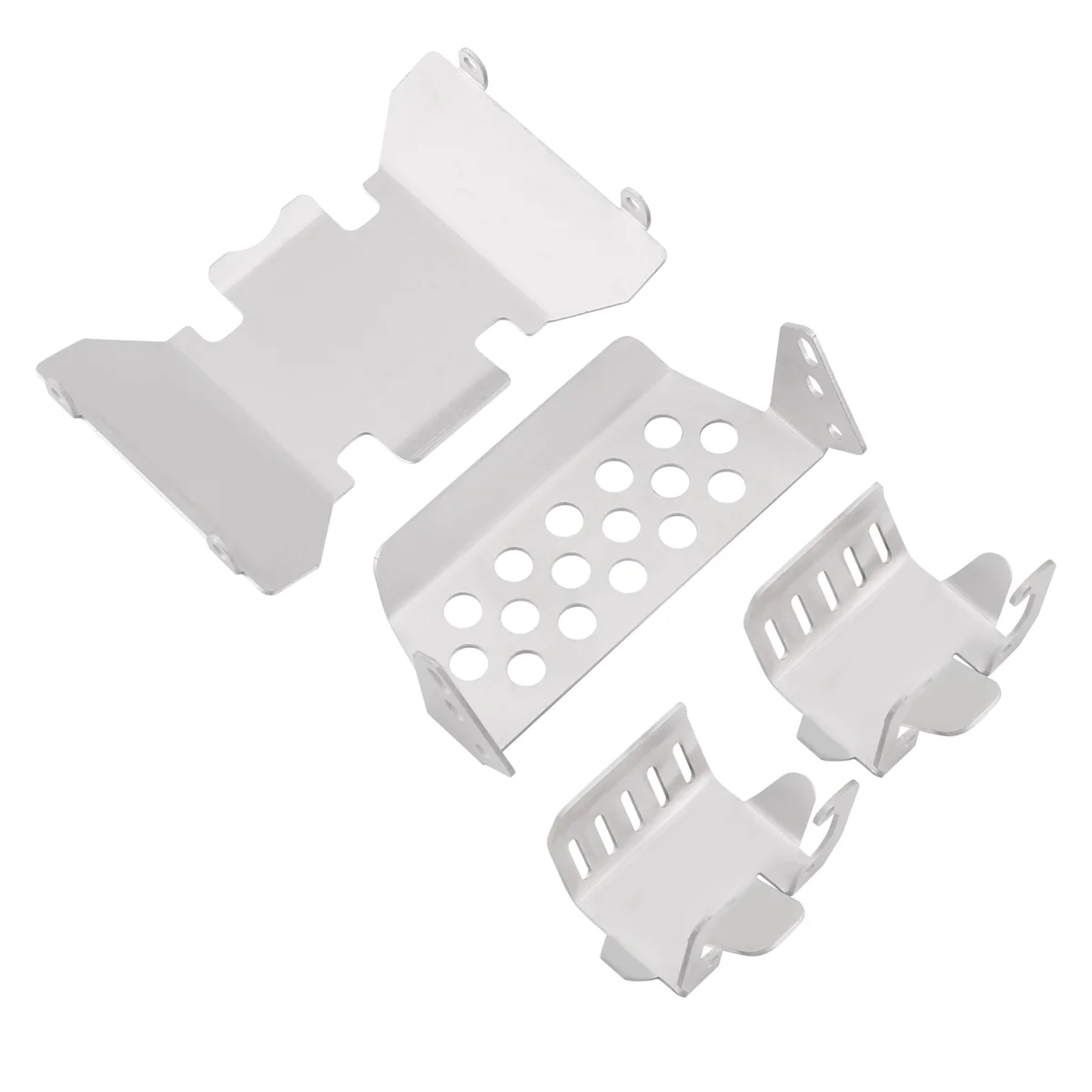 المصد الأمامي من الفولاذ المقاوم للصدأ السفلي + المحور + علبة التروس جبل حماية لوحة التزلج مجموعة ل 1/10 RC الزاحف محوري SCX10-Elect