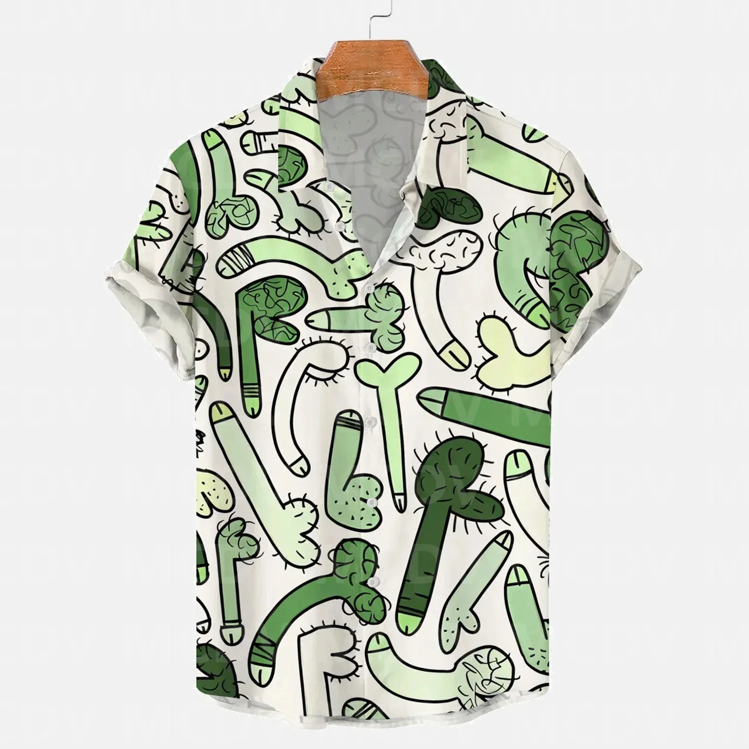 Men's For Women's Cube Chest Pocket Casual Short Sleeve Shirt Hawaiian Shirt