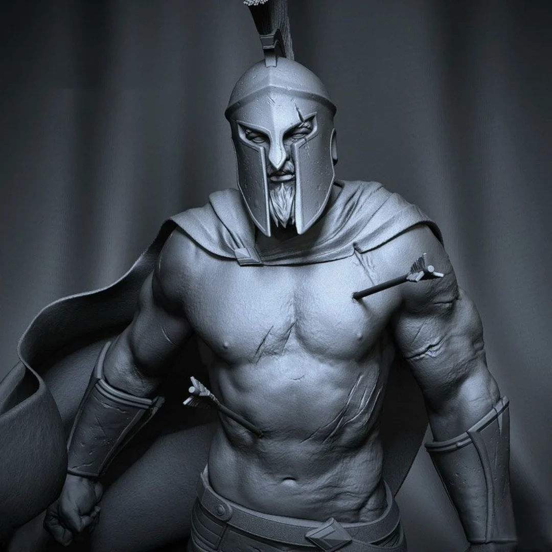 1/24 مقياس 75 مللي متر هايت الراتنج الشكل سبارتا ووريورز ليونيداس تجميع أطقم منمذجة المفكك غير مصبوغ ثلاثية الأبعاد الطباعة لعبة 1288 #5