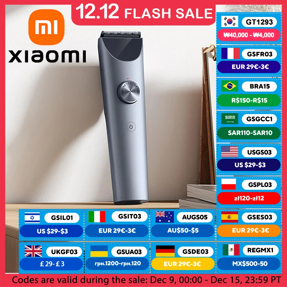 XIAOMI MIJIA Original Hair Clipper 2 Cutting Machine Trimmer Professional Titanium Alloy Blade Rechargeable Barber Shaver Cutter