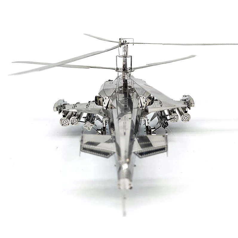 Card 52 metal puzzle 3D stereo helicopter DIY handmade puzzle tank small assembly model toy