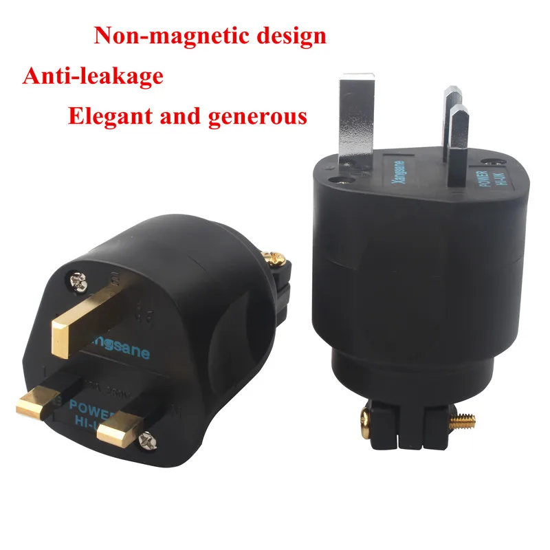 Spina per cavo di alimentazione per febbre da ragazzo placcata in oro / placcata standard britannico HiFi Spina per cavo audio hifi 13A 250V