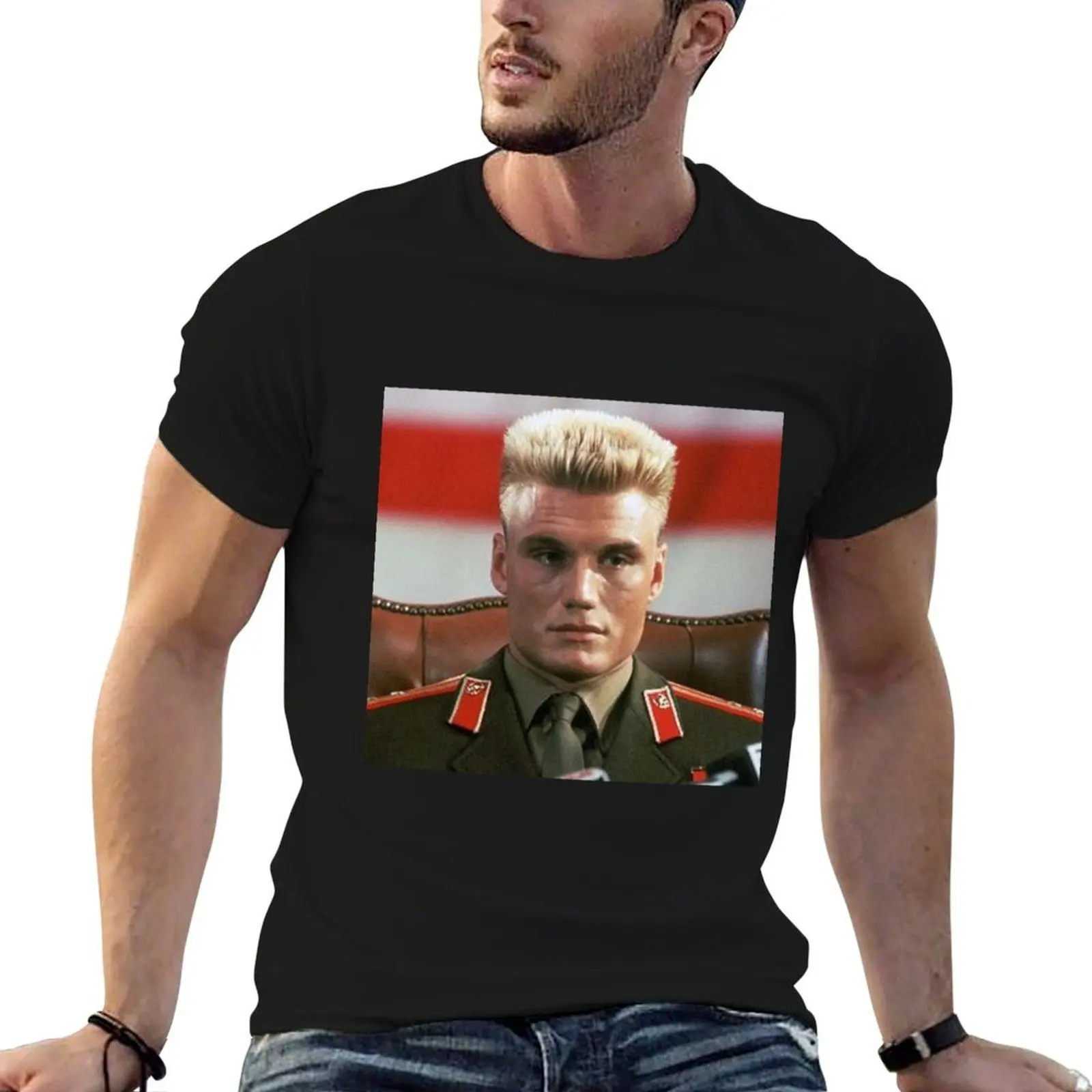 dolph lundgren T-Shirt Large Size Short Sleeve T-Shirt