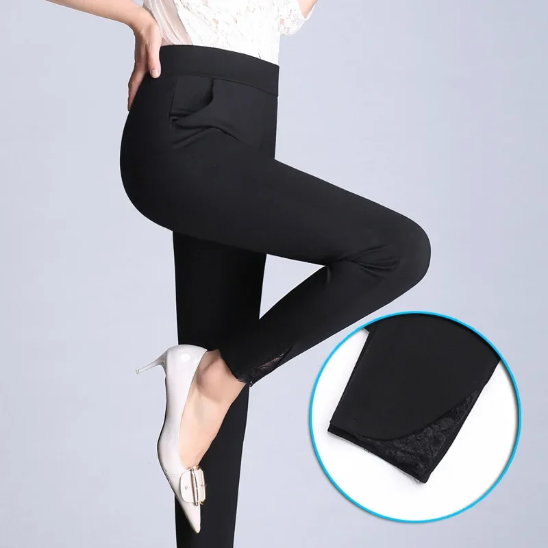 2024 New Winter Women Casual Cotton Long Pants Fashion Ladies High Quality Pants