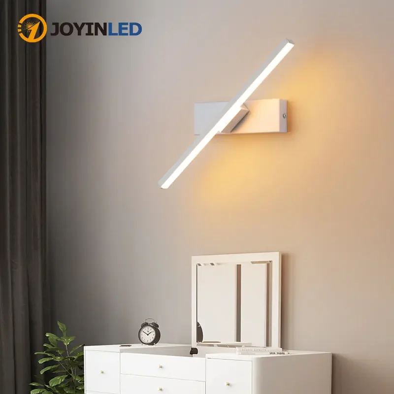 Aluminum Wall Lamp AC110/220V 330° Rotatable Adjustable Light Angle Indoor LED Wall Lamp Simple Light Fixture Aluminum