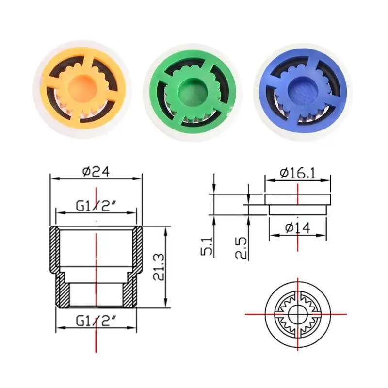 4pcs Shower Head Flow Control Valve Set Water Saver Device Flow Reducer Limiter For HA Spray Shower Up To 70% Water Saving