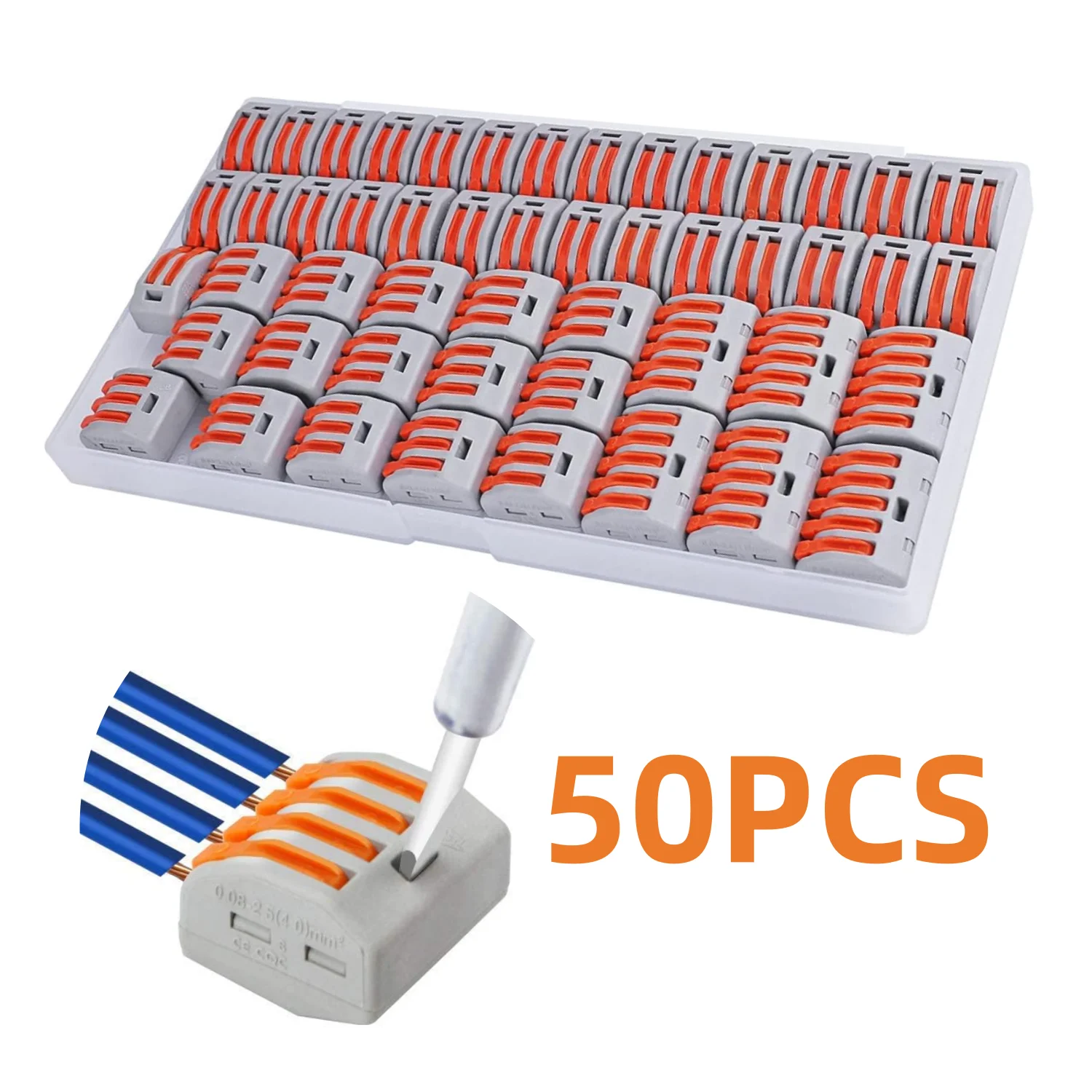 50 Pcs Lever Nut Wi…