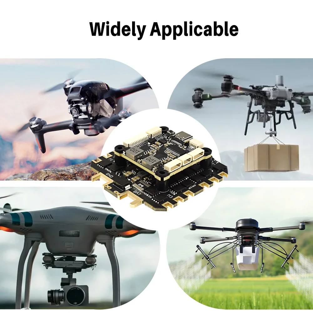 H743 70A/80A Flight Stack H743 Flight Control 4in1 ESC 3-8S Lipo 30,5x30,5mm Dual ICM42688 Gyro 7 UART Für RC Racing Drone – Detail 5