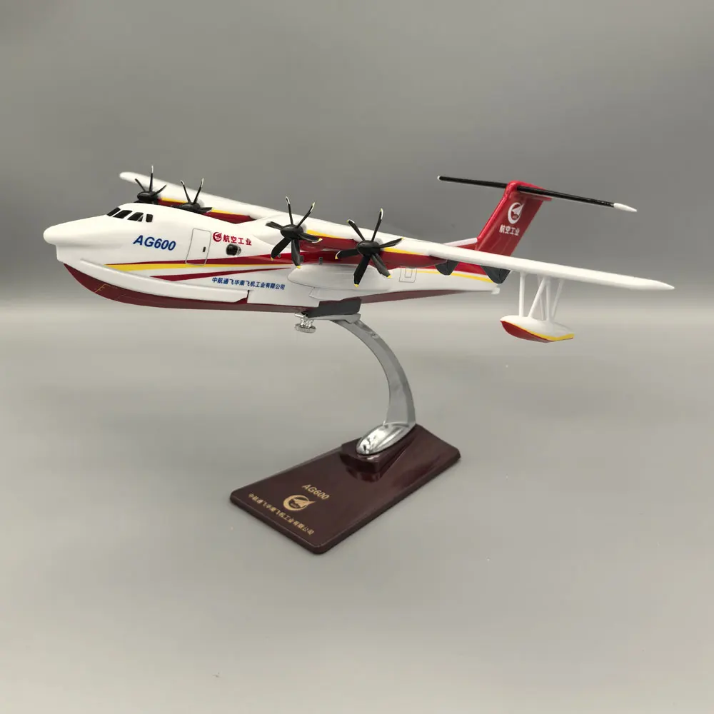 1:100 Scale AG600 Airplane Model 40cm Fighter Seaplane Diecasts Collectible Aircraft Model Resin Miniature Plane Christmas Gift