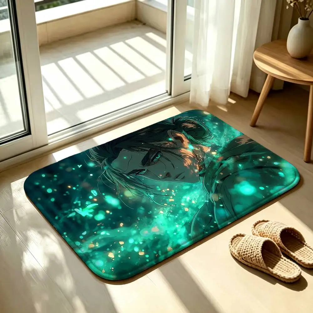 E-Eren Y-Yeager Anime A-Attack On T-Titans Floor Mat Soft Non Slip for Entry Door Bathroom Indoor Home Decorative Carpet