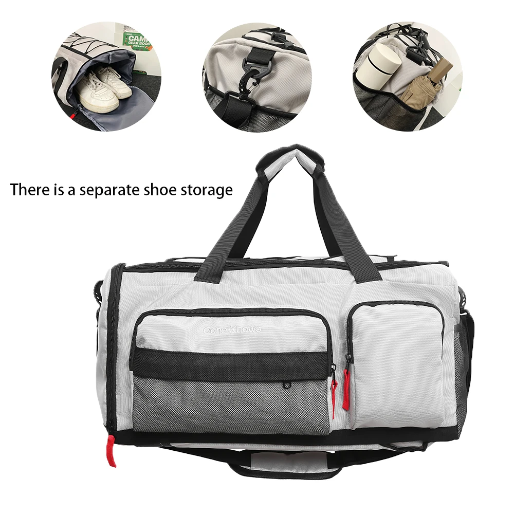 Travel Bag Men's New Large-Capacity Fitness Bag Short-Distance Sports Handbag Multi-Function Duffel Bag Lightweight Simple Backp