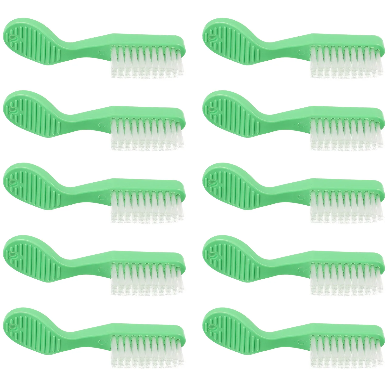

10Pcs Large Head Toothbrush for Prison Use Wear-Resistant Safe Plastic Handle Anti-Suicide Supervision Code Included