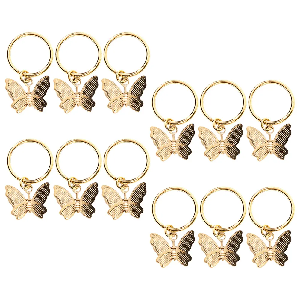 

12 Pcs Hair Hair Cuffs For Braids Rings Braid Cuffs Accessories Safe Materials Durable Adjustable Wedding Parties Gifts