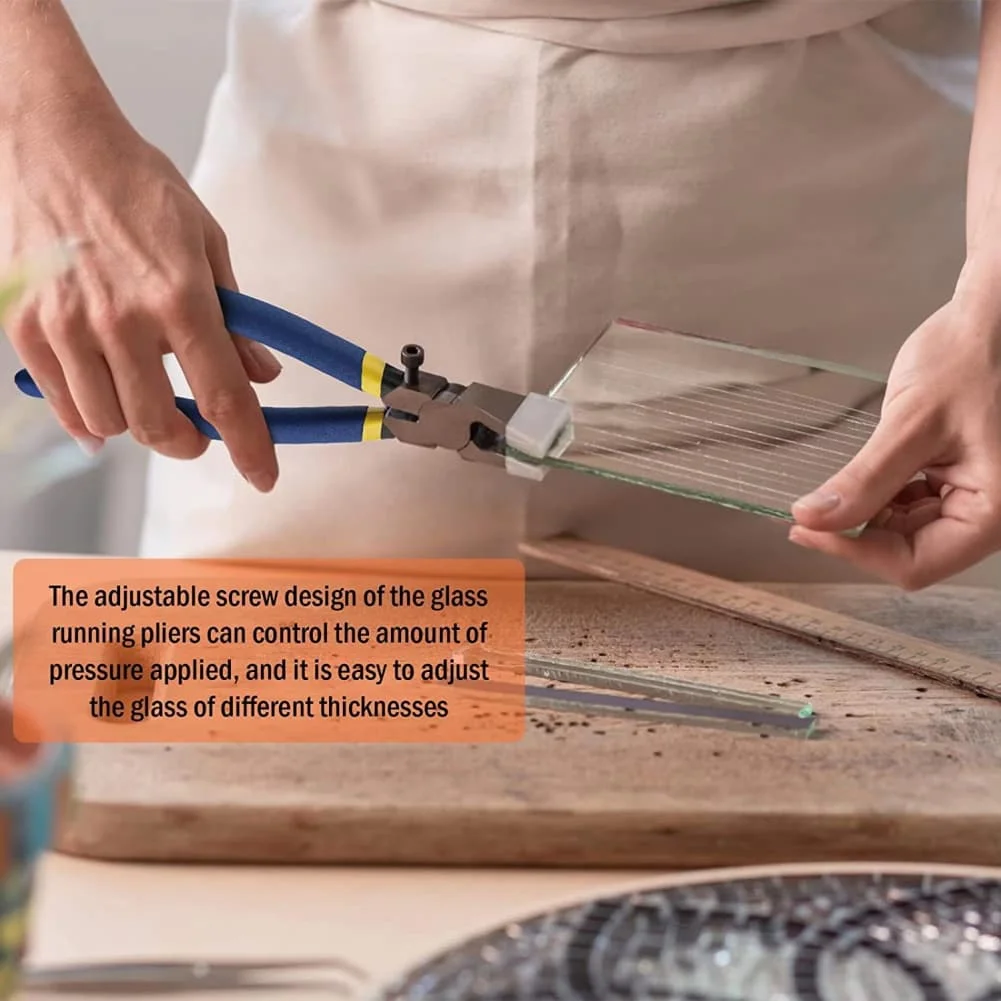 

For DIY Glass Cutting Pliers Kit with Ergonomic Grip High Carbon Steel Build and Adjustable Pressure for Consistent Breaks