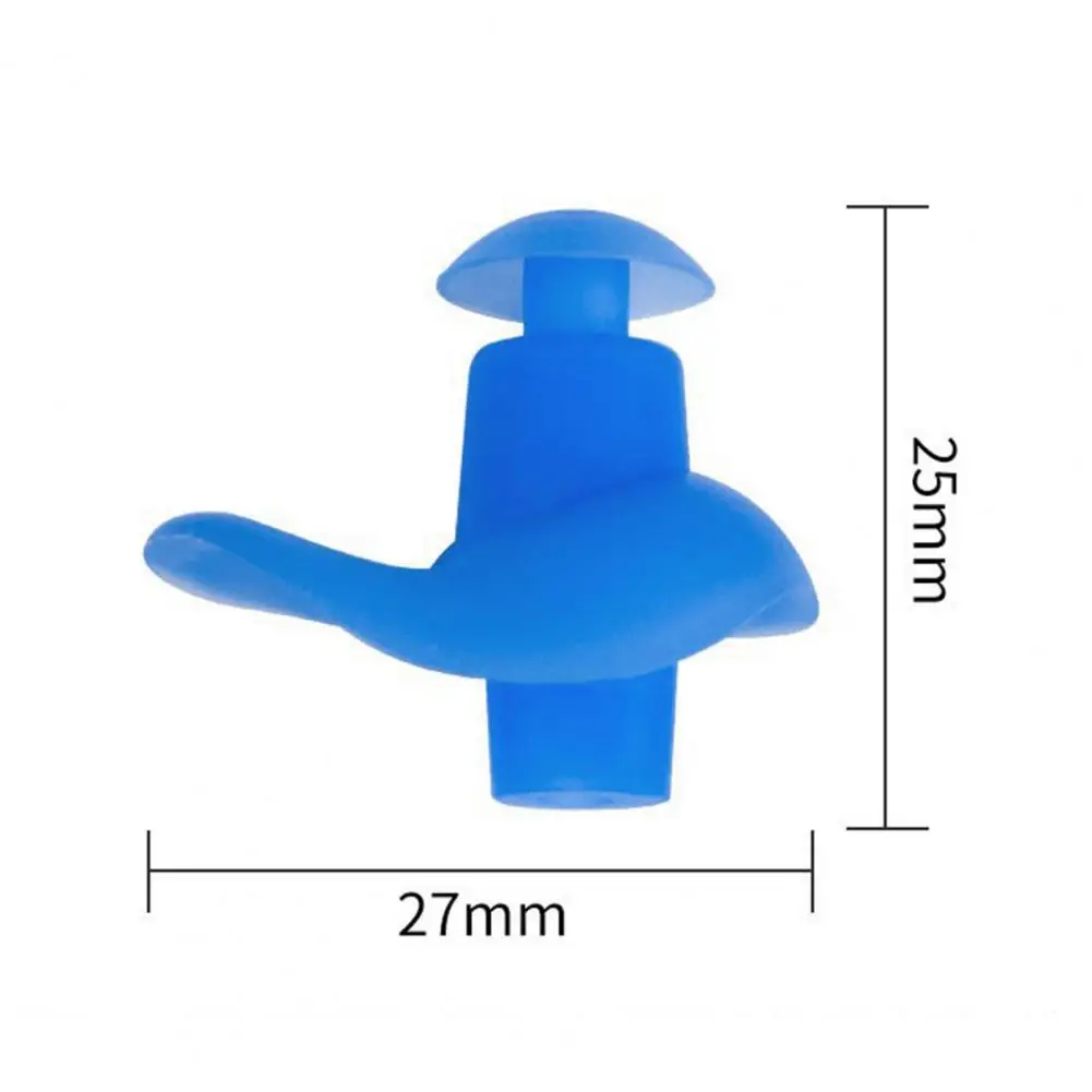 Swimming Ear Plugs Silicone Swimming Earplugs for Noise Reduction Waterproof Protection Non-slip Skin-friendly Swim Training