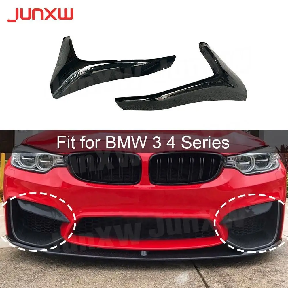 

Front Bumper Lip Splitters Chin for BMW 3 Series F80 M3 4 Series F82 F83 M4 2014-2018 ABS Gloss Black Carbon Look Bodykits