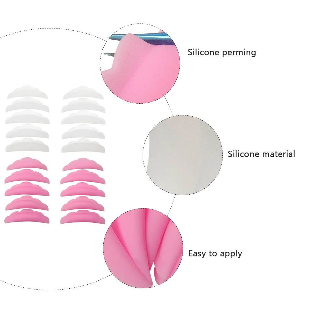 

4 Bags Eyelash Perm Gaskets Silicone Perming Pads for Lash Lifting Reusable Beauty Tool Eyelash Curling Gasket Set for Salons