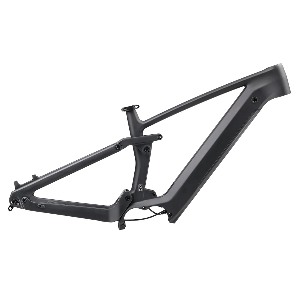 

New Coming E Mtb Electric Carbon Fiber Mountain Bike Frame Full Suspension Bafang Mid Drive Soft Tail Frame