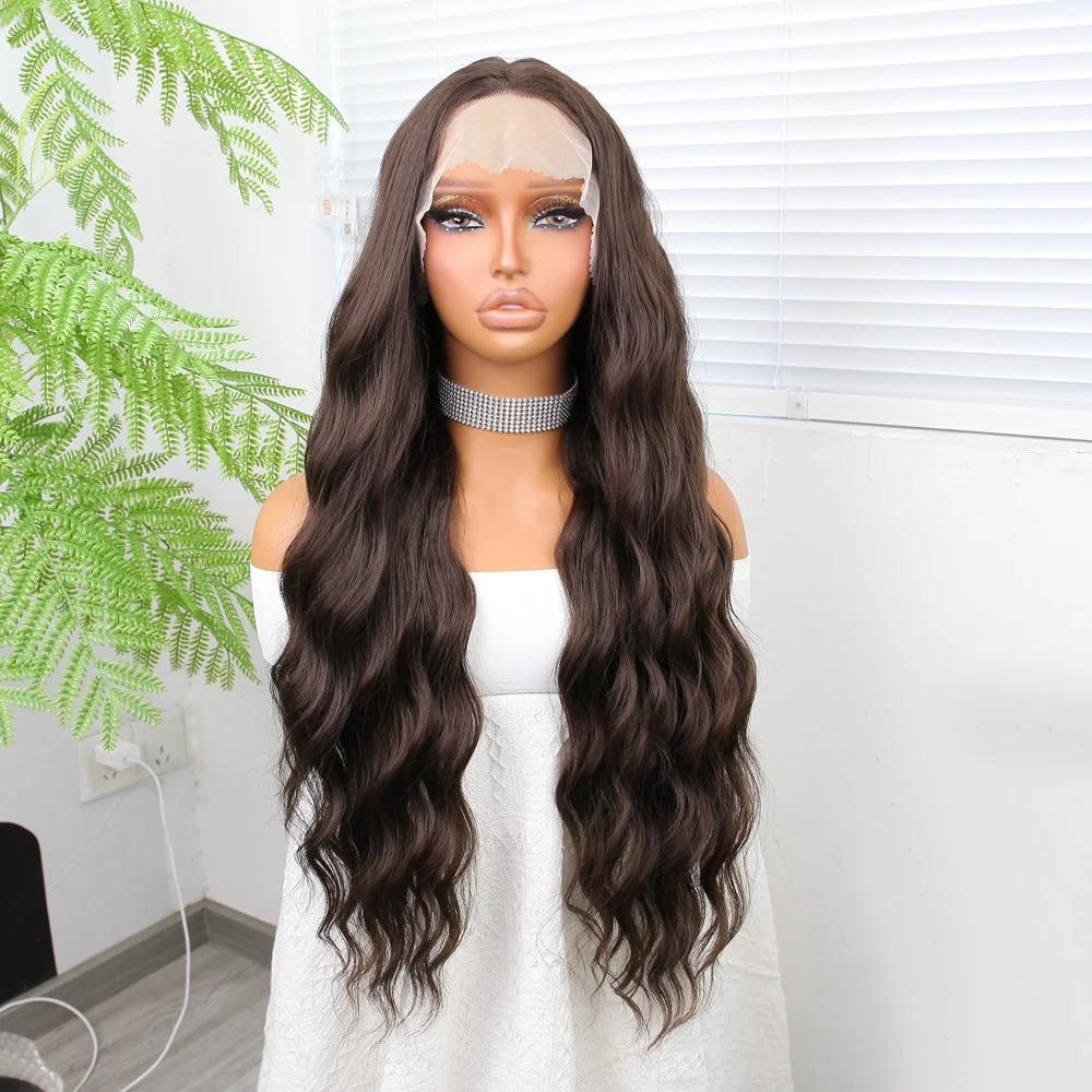 Wig Rambut Sintetis Wig Bergelombang untuk Wanita dengan Cosplay Harian Alami Panjang Tahan Panas