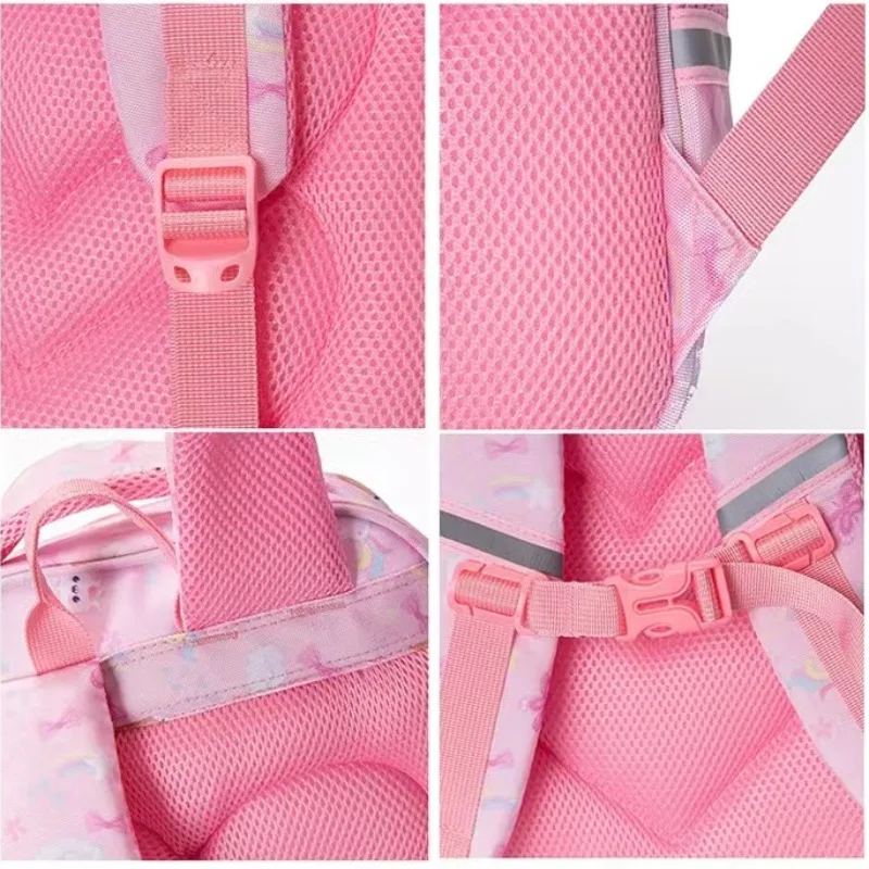 Mochilas escolares con estampado de gato Kawaii para niños, mochila de gran capacidad para estudiantes de primaria, bolso de hombro impermeable