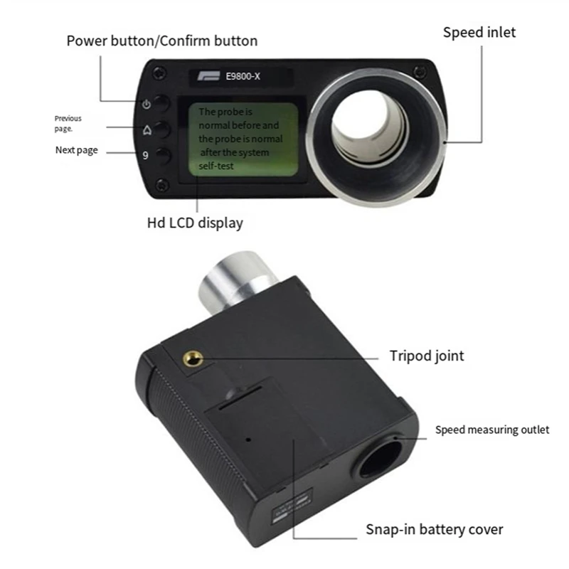 Firing Speed Chronograph Shooting Measuring Instruments Chronograph For Shooting LCD Chronoscope E9800-X Speed Tester