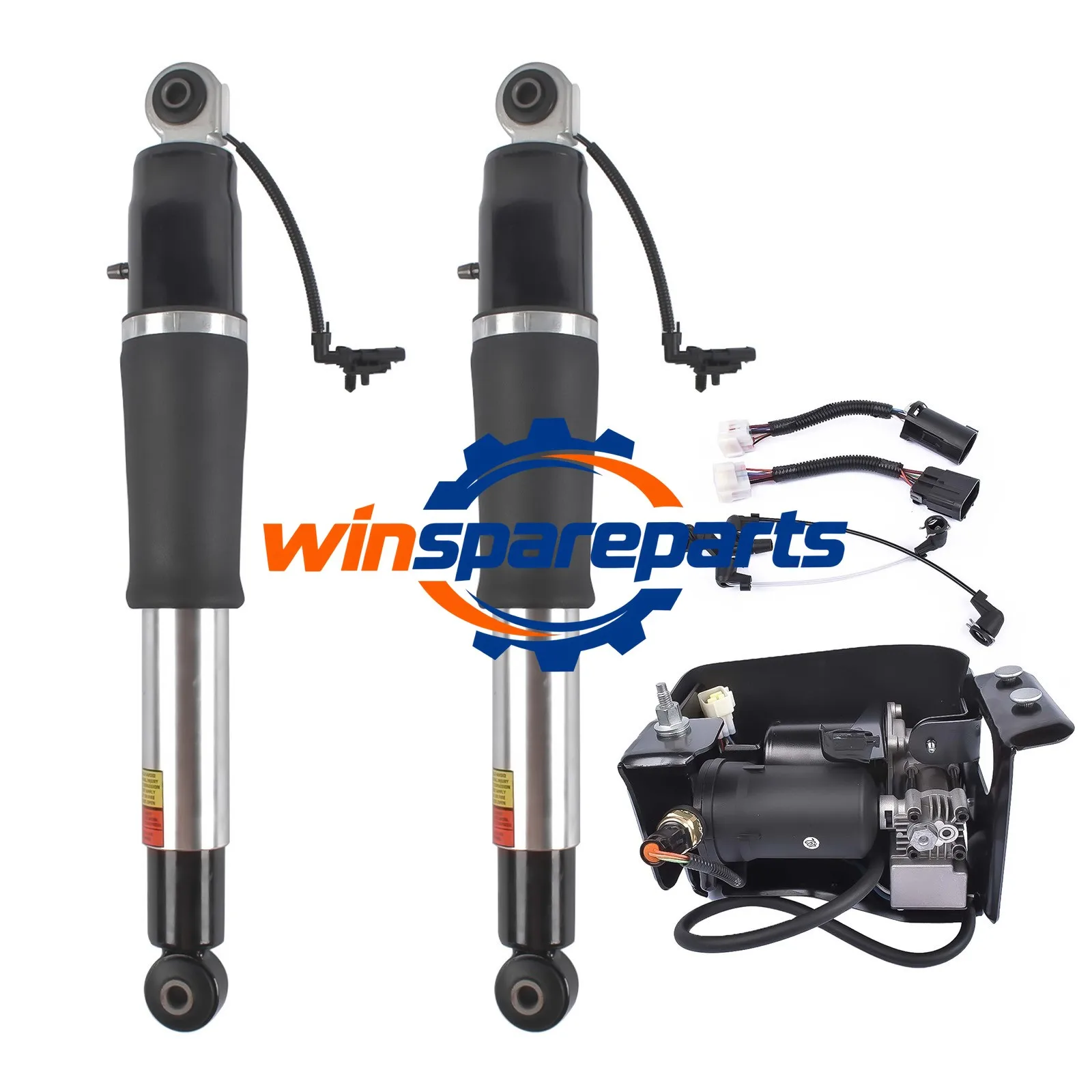 2xRear Suspension Air Shocks + Compressor Kit For 2015-2020 Escalade Chevy Tahoe