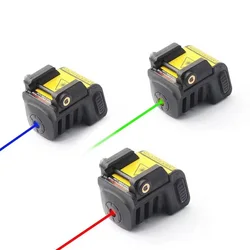 Torcia tattica 5mw rosso verde blu Laser ricaricabile luce arma compatta per guida Picatinny da 20mm