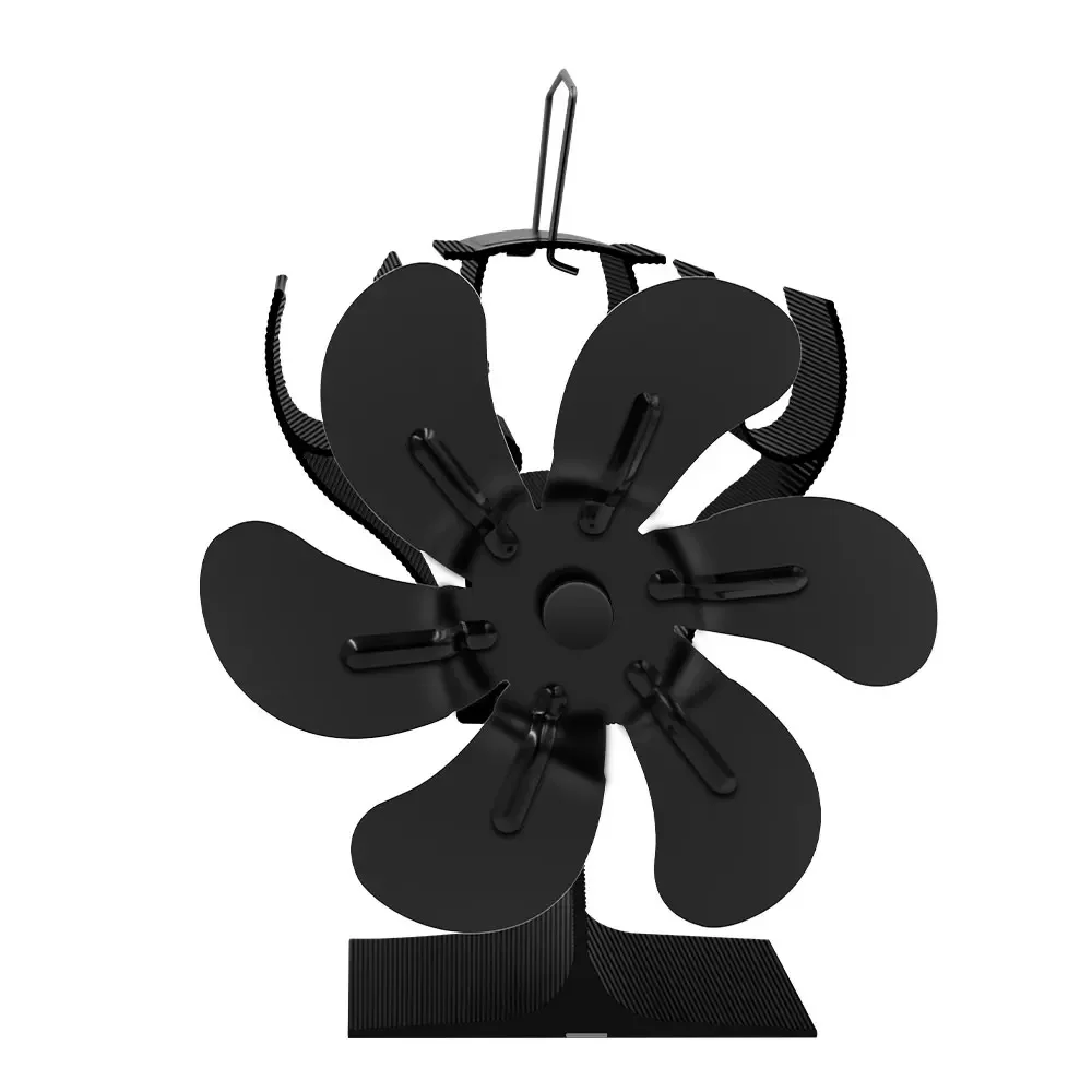 Heat Powered Fireplace Fan with 6 Blades Silent Eco Friendly Automatic Speed for Uniform Heat Distribution in Winter Rooms