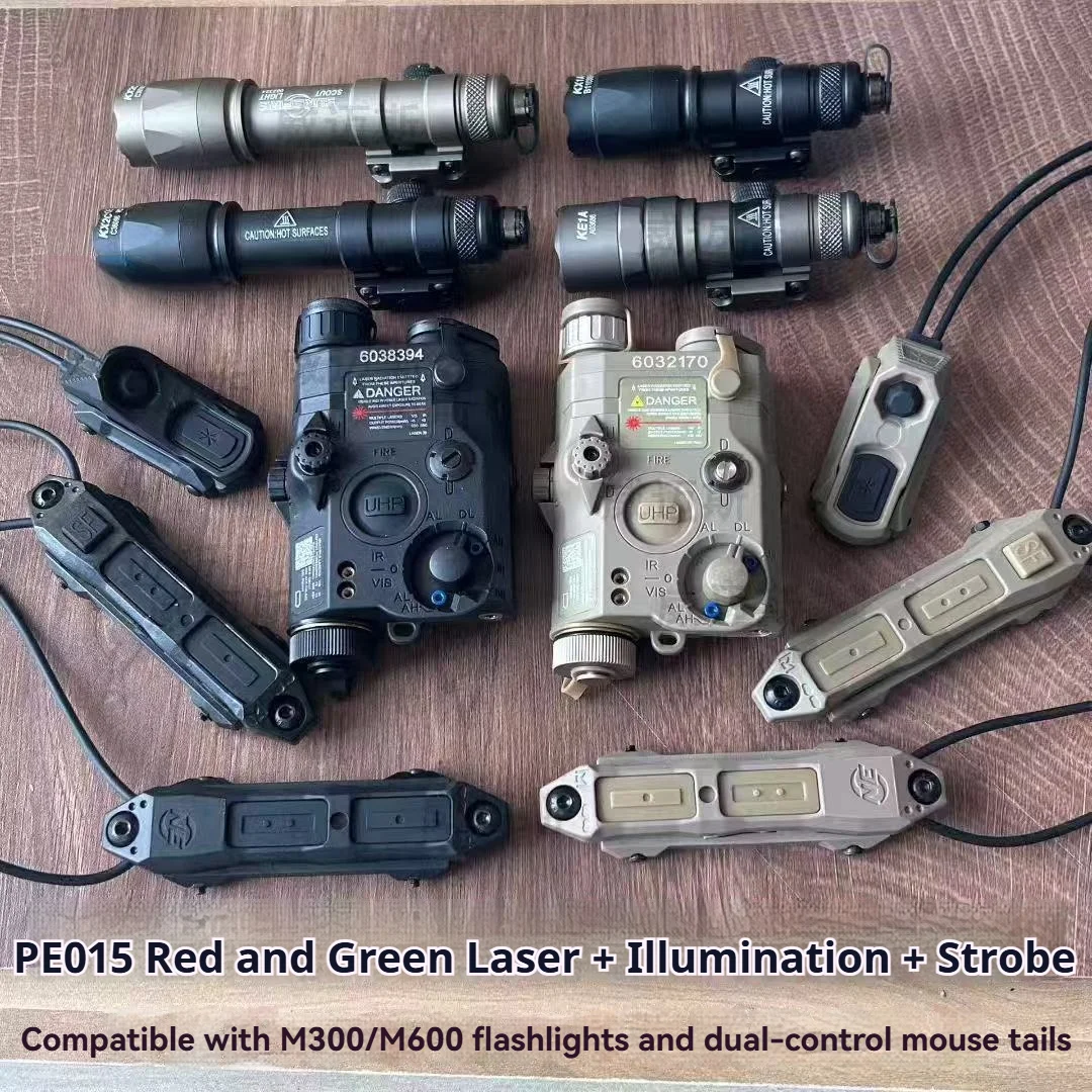 High-quality Tactical PEQ15 PEQ-15 SF M300A M600C Flashlight Air Rifle Hunting Accessories High-power Red Dot Green Indicator