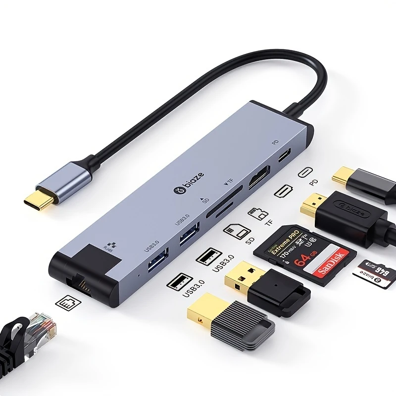 Convertitore cavo da USB-C a HDMI con docking di tipo C BIAZE 4K