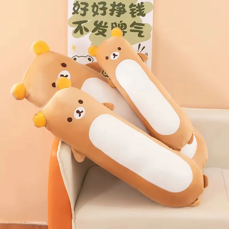 60-80 سنتيمتر Rilakkuma لطيف وسادة طويلة ألعاب من نسيج مخملي اضافية لينة الساق الحضن وسادة للنوم وسادة أريكة مكتب قيلولة وسادة هدية #5