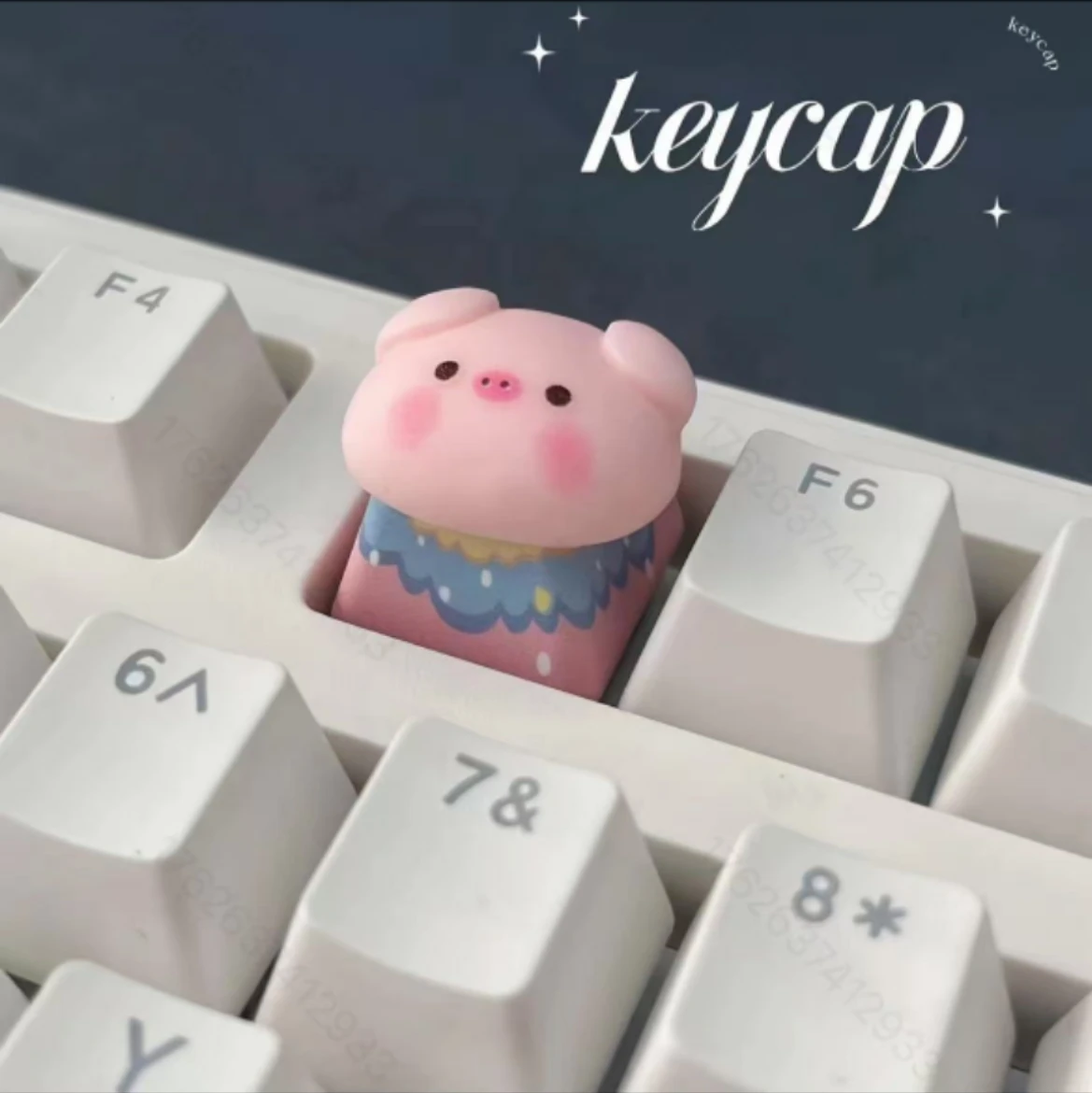DIY Cartoon Mechanical Keyboard Little Sheep Keycap Kawaii Personalized Handmade Pink Girl Heart Keycap