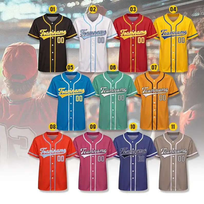 Custom Baseball Jersey with Team Name And Number, Embroidered Baseball Jersey Shirt, Jersey Uniform For Baseball Lovers