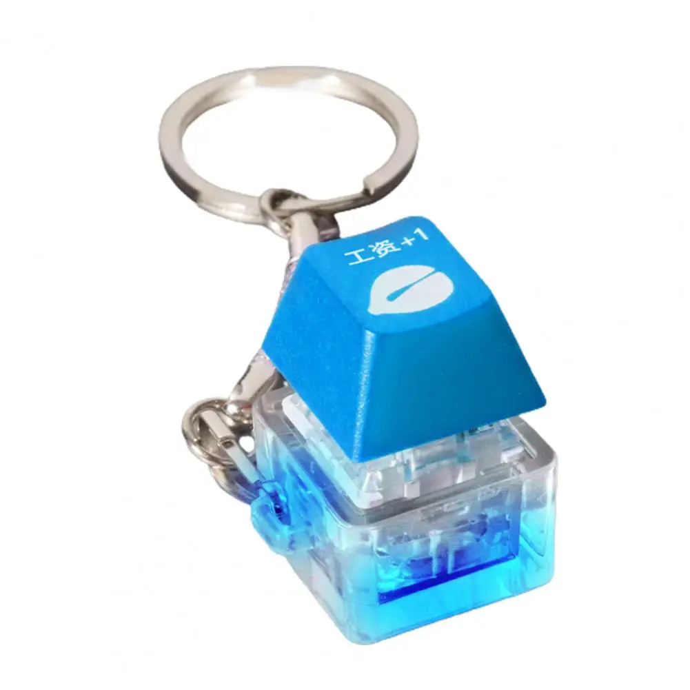 

Keychain for Mechanical Keyboard Lovers Pocket-sized Mechanical Keyboard Keycap Fidget Toy with Light-up Effect for Portable