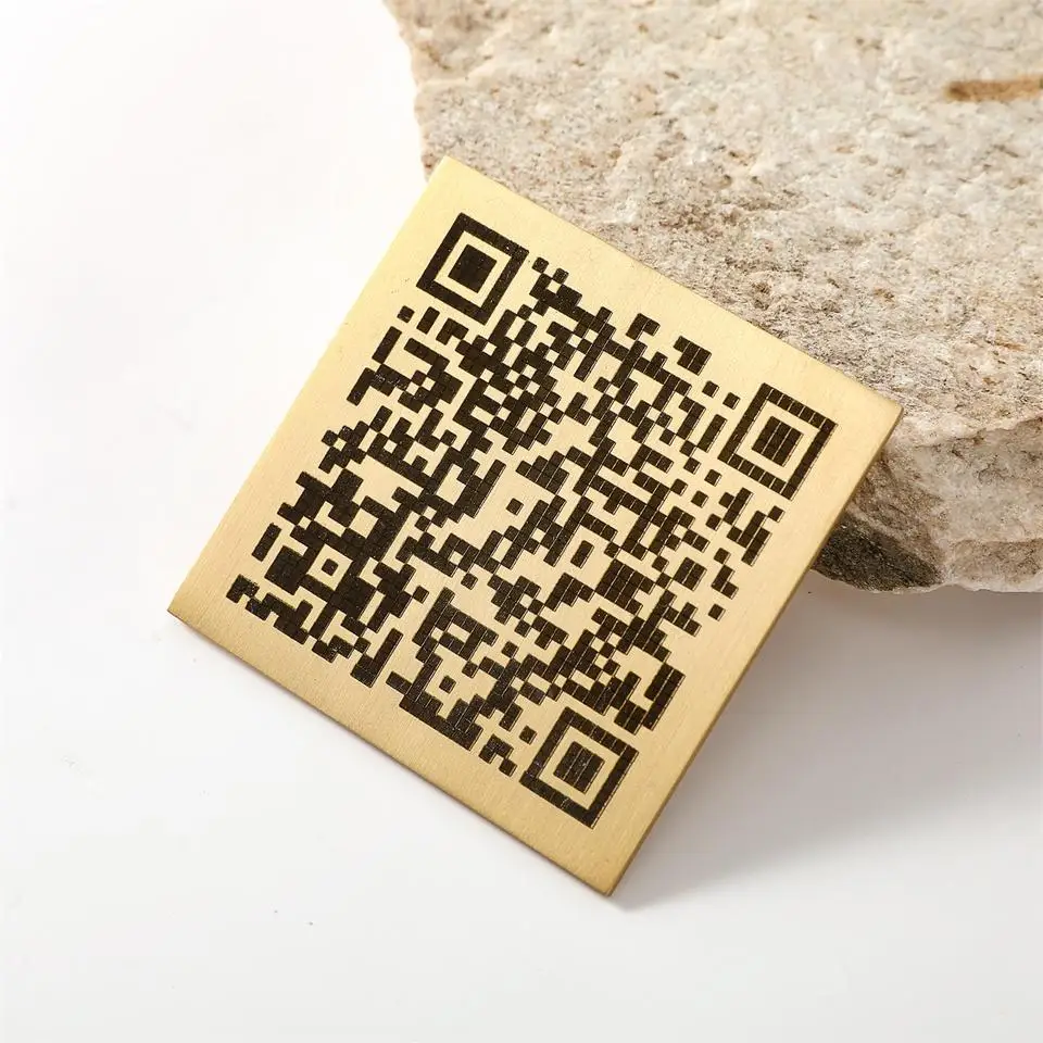 Custom Metal QR Code Plaque Self Adhesive Payment Code Wifi Plate Order Card Waterproof Table Number Plate For Shop Restaurant