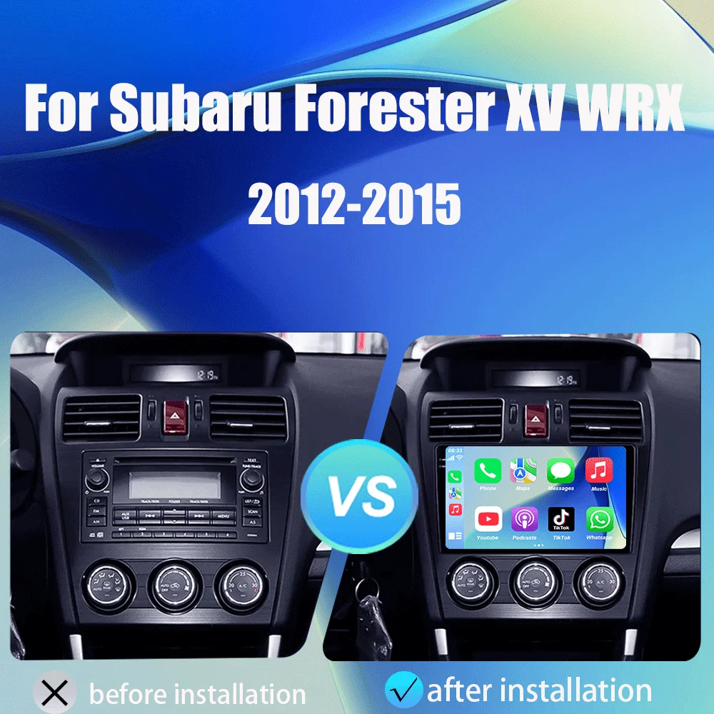 For Subaru Forester XV WRX 2012 2013 2014 2015 Android 15 Car Radio Multimedia Player 2 Din Navigation GPS BT 4G WIFI Stereo DVD