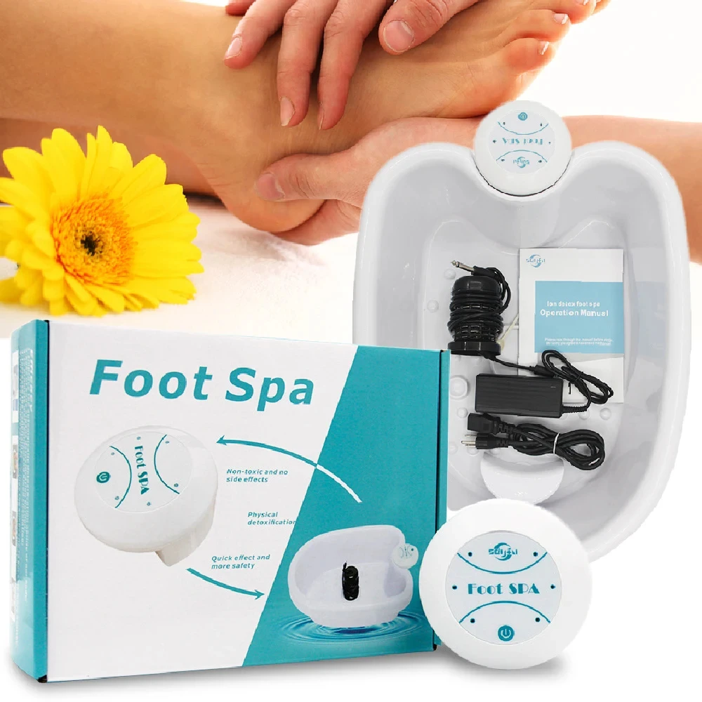 1Set Foot Spa Massager Mini Ion Electric Cleanse Detox Footspa Vibranting Whirlpool Care Relief Relax Arrays Aqua Health Therapy