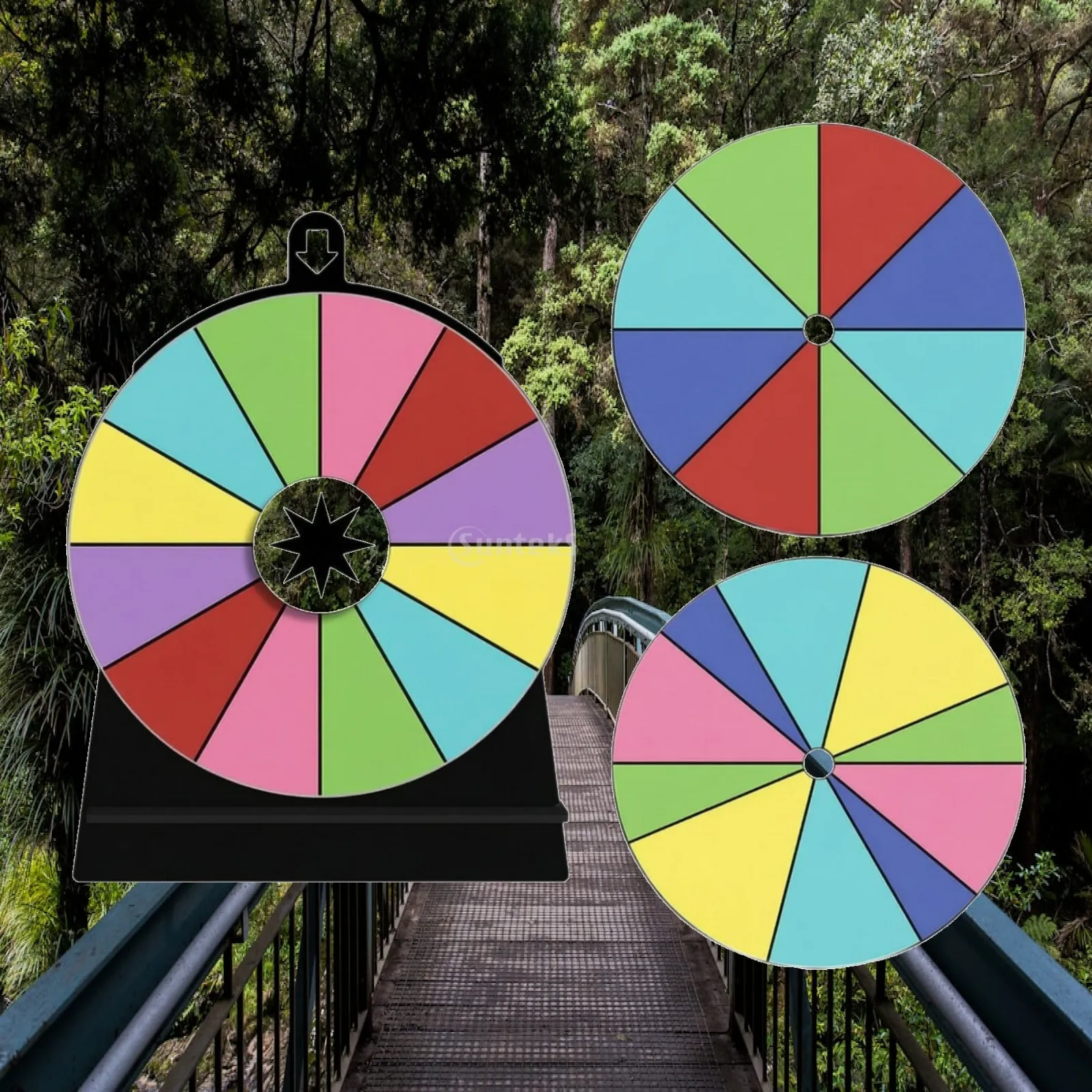 Tabletop Acrylic Spinner Wheel for Party Games with Reusable Surface and Weighted Base for Prize Draws