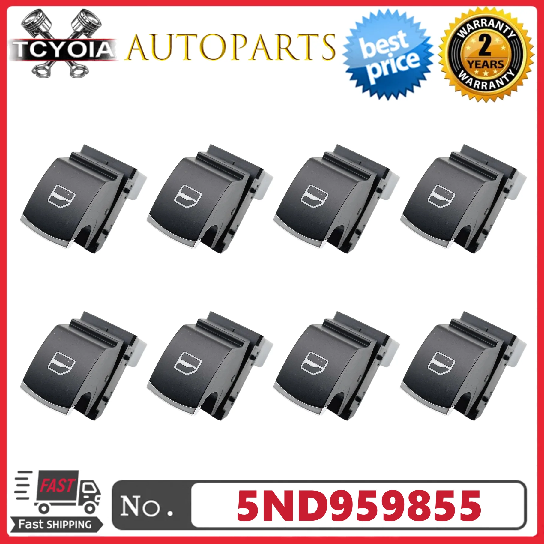 

Bulk sale Window Control Switch 5ND959855 5K0959855 For VW Jetta Tiguan Caddy Golf MK5 MK6 Passat Touran Seat MK2