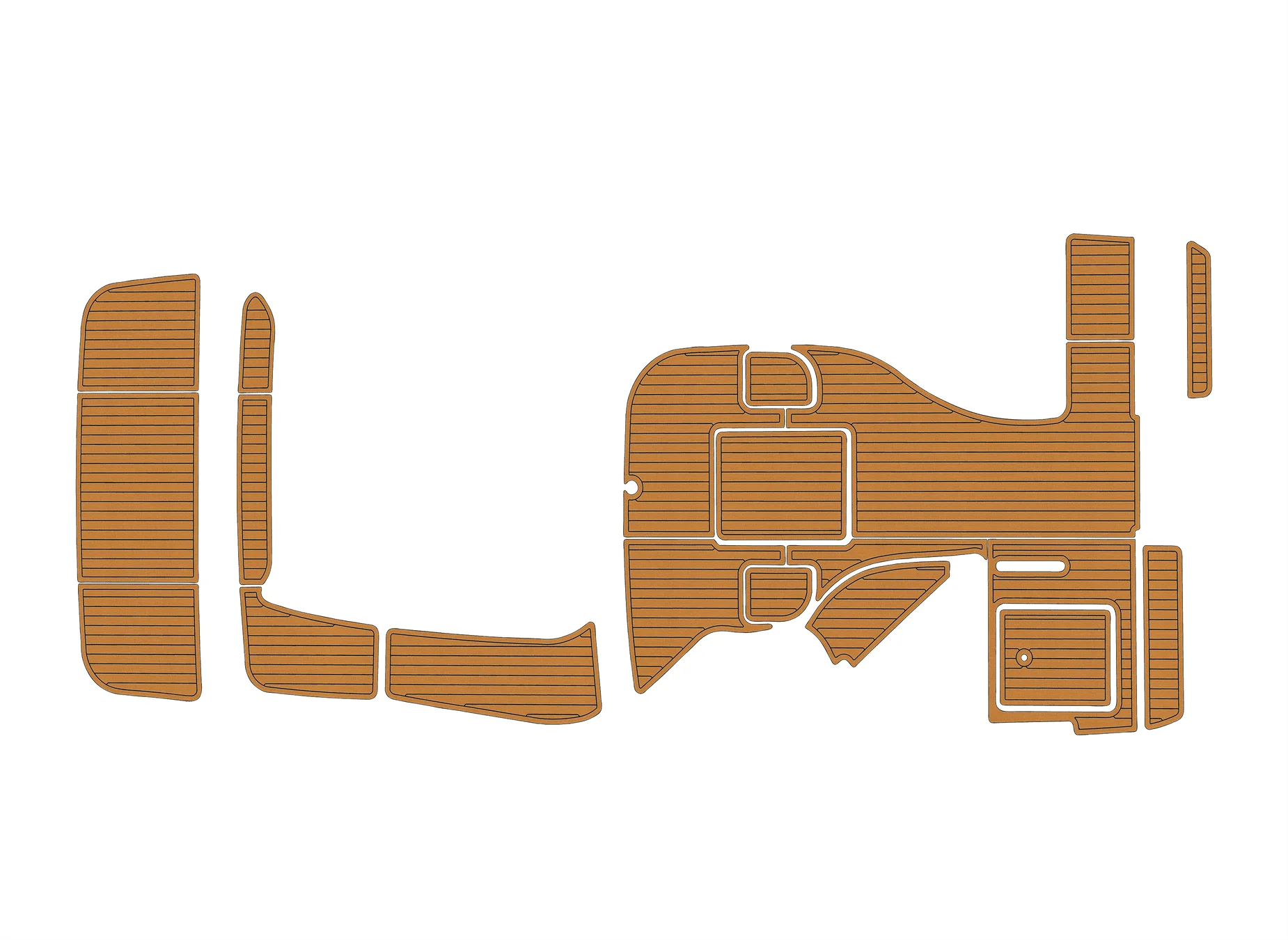 

2008-2014 Cobalt 323 1/4" 6mm EVA foam Non-Slip PVC Teak Decking marine Mat aqua gatorstep carpet Marine Floor