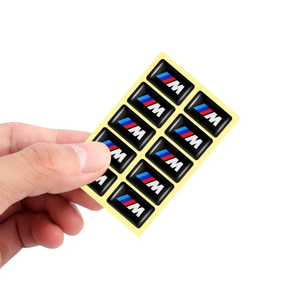 

10Car Styling 3D Emblem Epoxy Decoration Stickers For BMW M E34 E36 E60 E90 E46 E39 E70 F10 F20 F30 X5 X6 X1 M3 M5 M6 E71 F01
