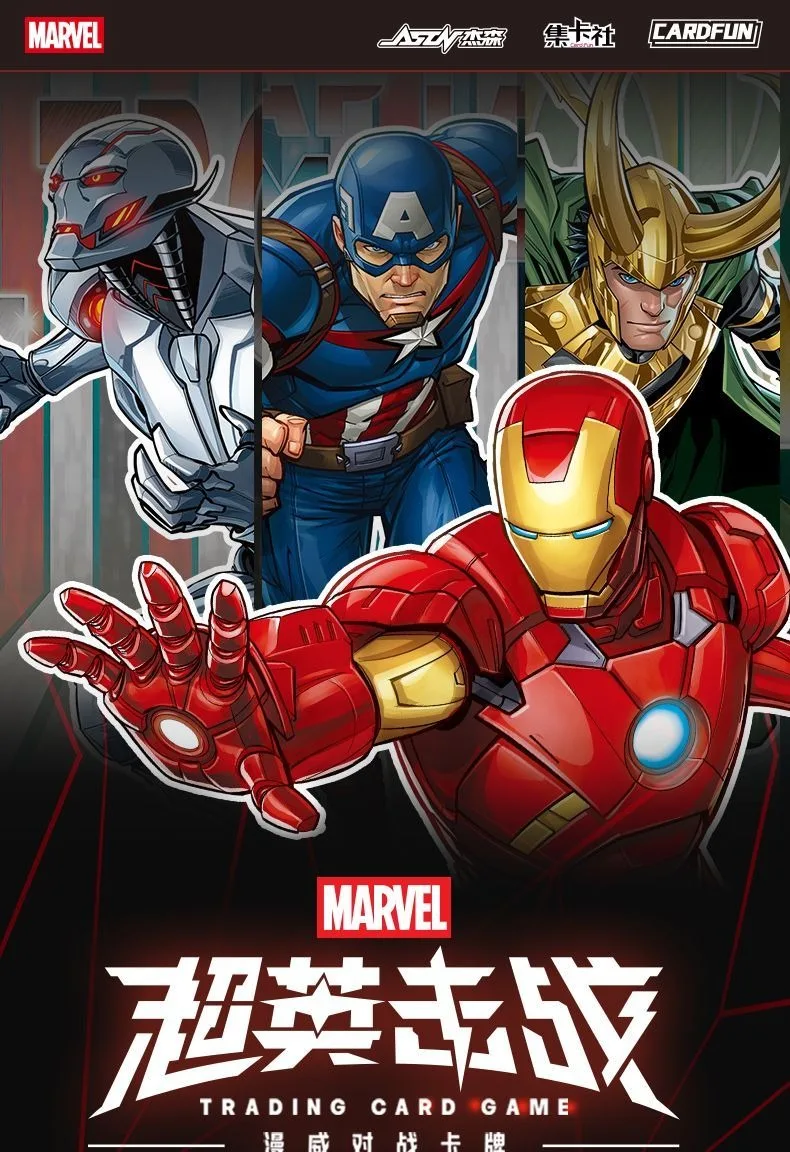 Genuine Marvel The Avengers Super Hero Battle Card Anime BP-01 TCG Standard Booster Pack Game Battle Collection Card Toy Gift