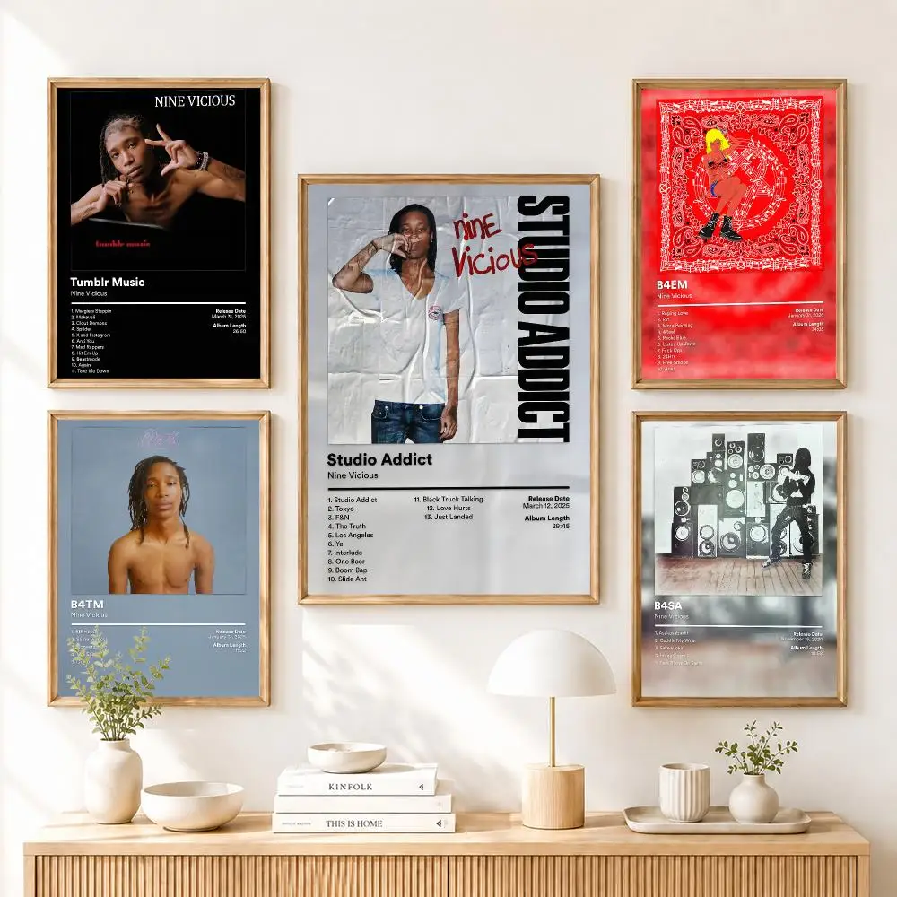N-Nine V-Vicious Poster Home Living Bed Room Bar Hallway Sticky Wall Art Printing Aesthetic Decor