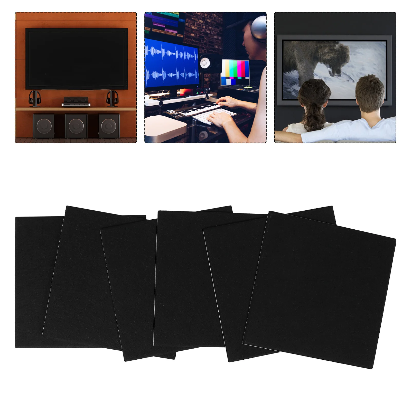 

72Pcs Acoustic Noise Reduction Panels Lightweight Sound Absorbing Wall Tiles for Studio Home Office Soundproofing Solution