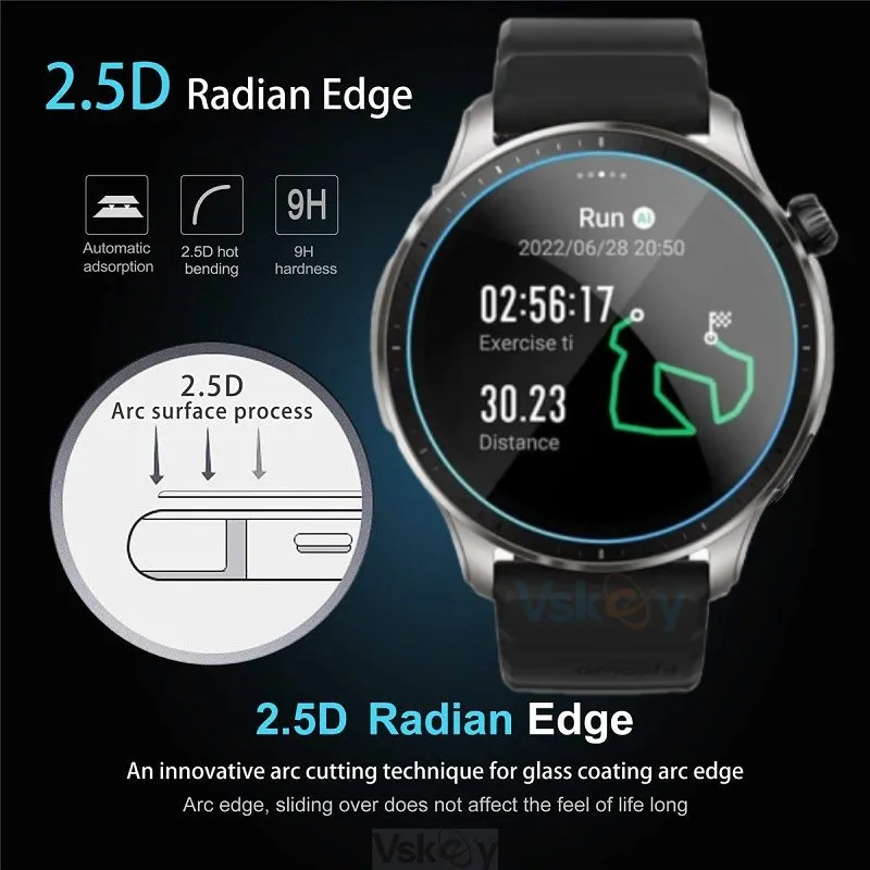 Amazfitウォッチ用スクリーンプロテクター,スマートウォッチ用強化ガラス,スクラッチプルーフ,Apple用保護フィルム,10個