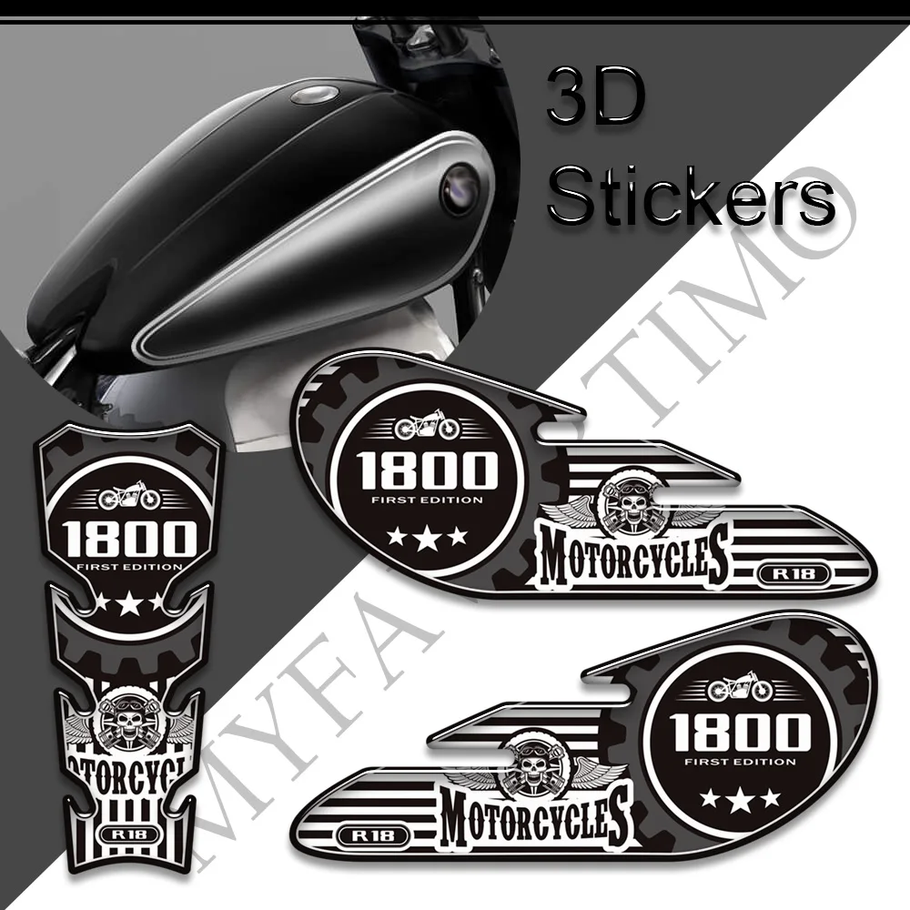 For BMW R 18 R18 1800 CC 1800cc 2020 2021 2022 Tank Pad Grips Side Fuel Oil Knee Protector Stickers Decal