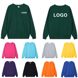 Winter Autumn Men's Women's Round Fleece Long Sleeve Woolen Hoodie Customized Printed Logo Embroidered Name Run Sports Hoodie