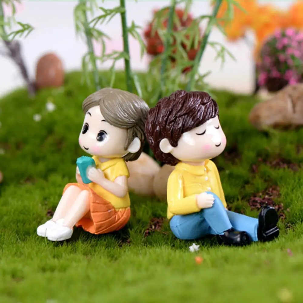 Lovers 2Pcs/set Ornaments Micro Landscape Home Garden Mini DIY Crafts Cute Gifts Decoration Miniature Figurine Couple