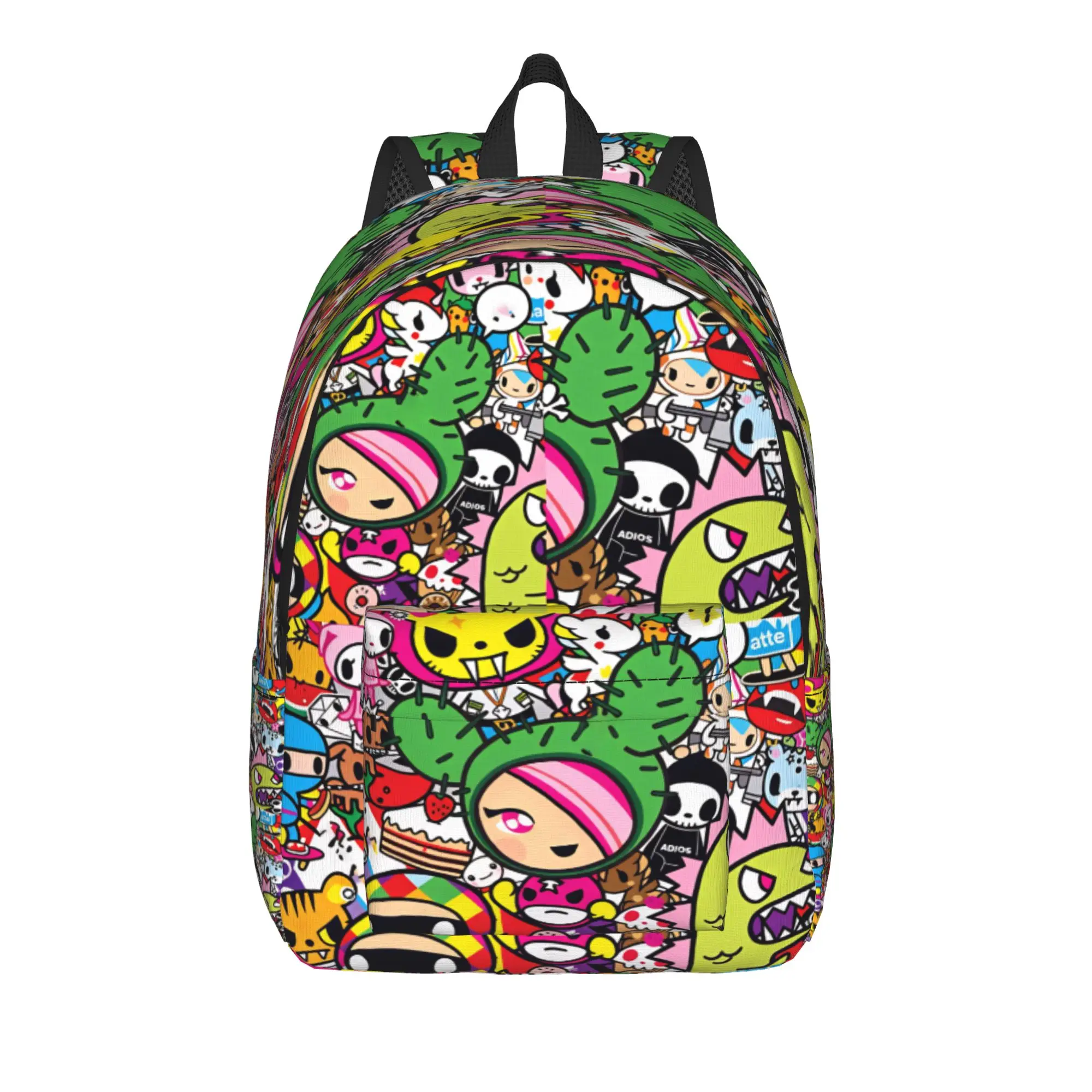 Tokidokii Backpack  Girl Polyester Sport Backpacks Soft Fun High School Bags Rucksack