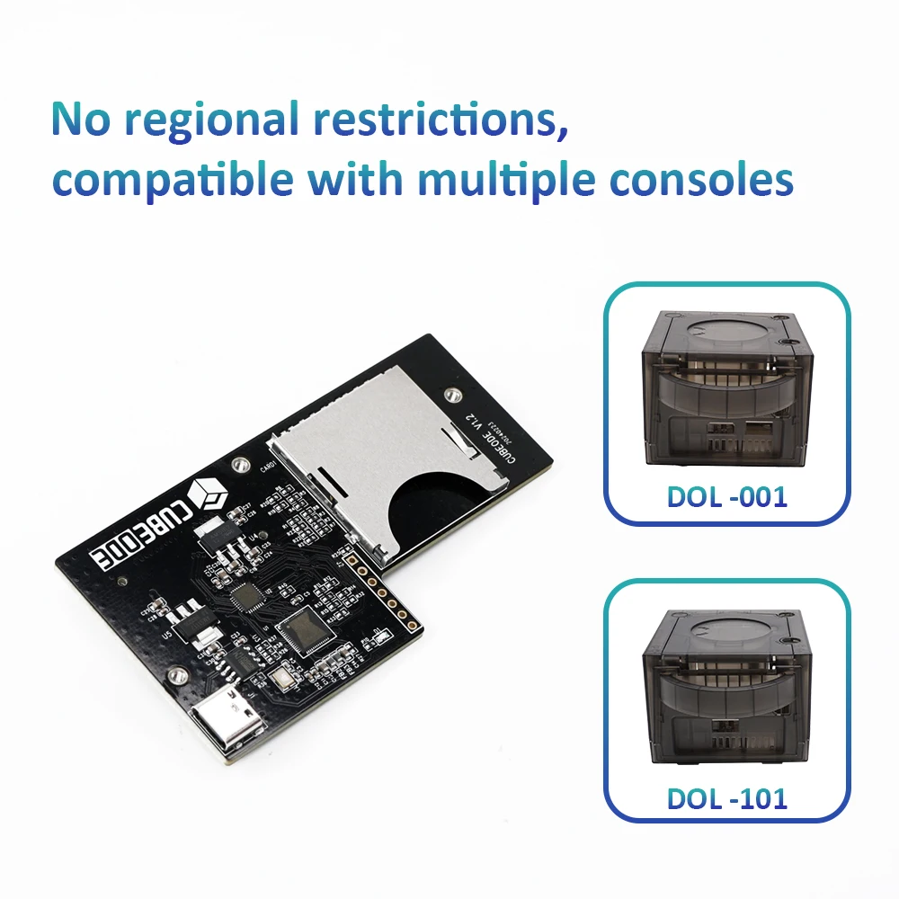 CUBEODE V1.2 Optical Drive Emulator for Gamecube Gcloader replacement Swiss SD2SP2 Compatible NGC DOL-001&DOL-101 Game Console